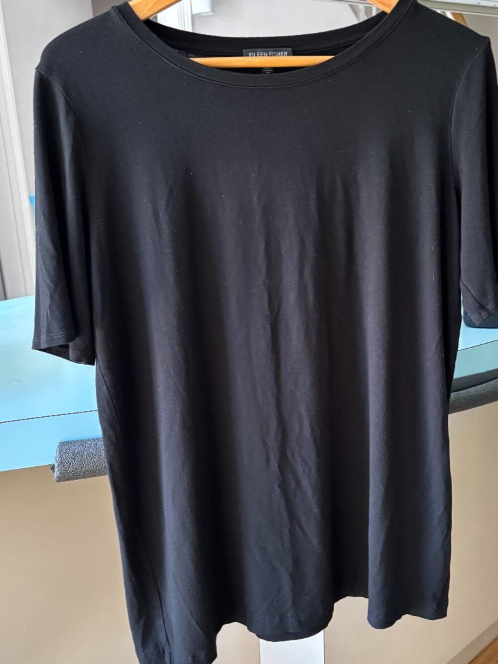 Eileen Fisher Short Sleeve (MM) Black Top